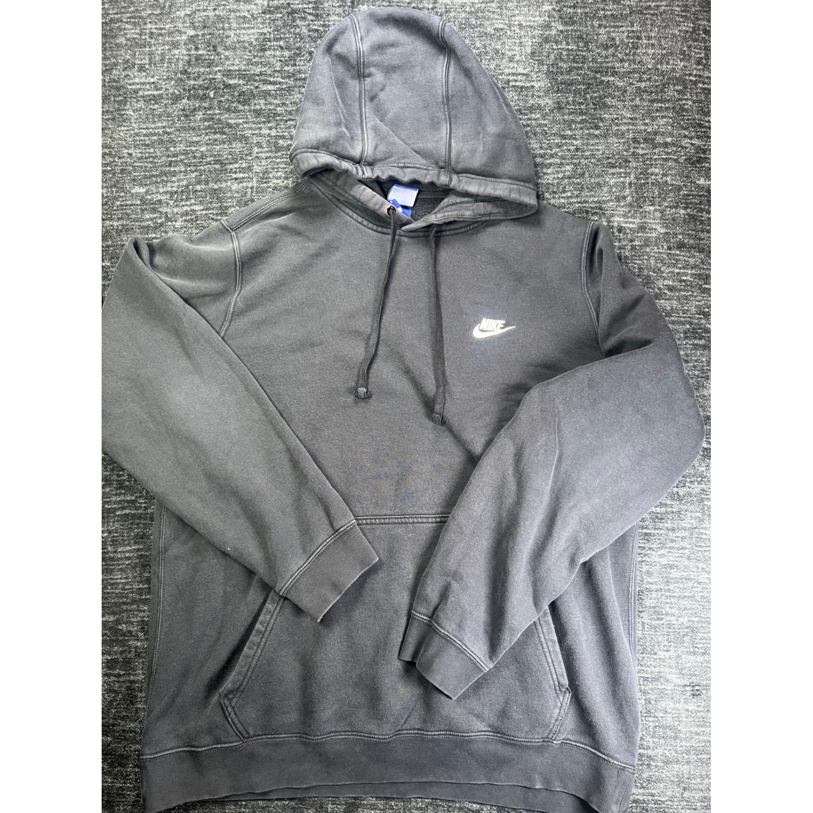 Nike Hoodie Mens Xl Faded Black Pullover Futura Logo Fleece Sweatshirt